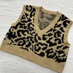 SHEIN シーイン　ベスト　ヒョウ柄　Mサイズ