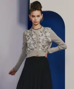 ダブルスタンダード　ビーズ刺繍付きカーディガン