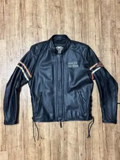s*i様 Harley-Davidson　レザージャケット　ファイヤーパターン HARLEY DAVIDSON ハーレー レザー ライダース ファイヤーパターン