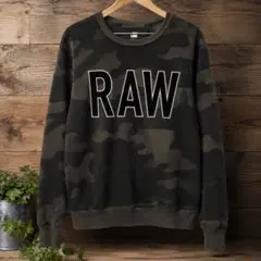 G-STAR RAW 迷彩 フロッキーロゴ スウェット Lのサムネイル