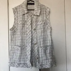 ZARA ザラツイードジレ　ベスト