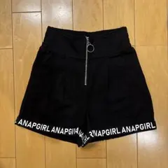 ANAP GIRL ブラックショートパンツ S 150