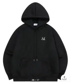 (新品、未使用)韓国男女共用MUCENT ブラックパーカー FREE SIZE