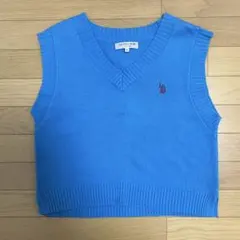 U.S. POLO ASSN. Vネックニットベスト　ブルーのサムネイル