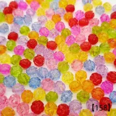 【158】フラワーアクリルビーズ 11㎜ 70個 350円