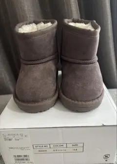 値下★新品★ petit main ムートンブーツ チャコール 14cm