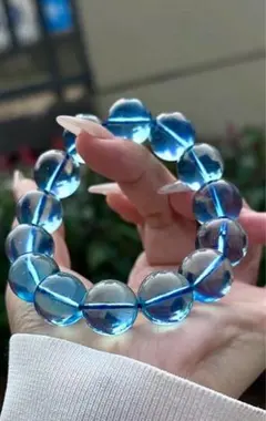 ⭐︎【天然】アクアマリン ブレスレット 15.6mm 73.2g