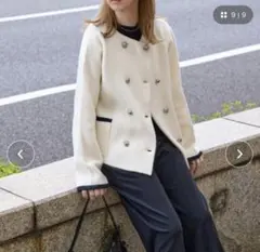 神戸レタス　ダブルボタンもっちもちニットジャケットのサムネイル