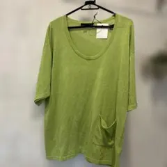 新品　ZARA 五分袖ニット　若草色のサムネイル