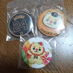 ジャイアンツ エニマイくじ アクリルカラビナ 缶バッジ オオシーサー
