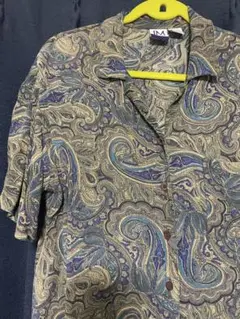 【柄シャツ】ペイズリー柄 半袖シャツ【vintage】