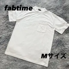 美品　ファブタイム　fabtime モックネック　半袖シャツ　カットソー　M