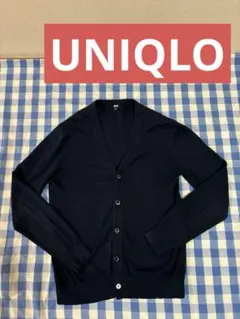 UNIQLO ユニクロVネックカーディガン　M ネイビー