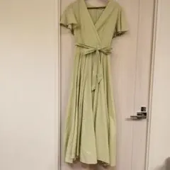 MARIHA 半袖ロングワンピース 36 フレアカシュクール マドモアゼル