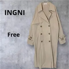 イング トレンチコート ベージュ ロング丈 大きいサイズ スプリングコート F