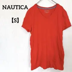 ✨️一点もの✨️NAUTICA 【S】赤 Vネック Tシャツ レッド