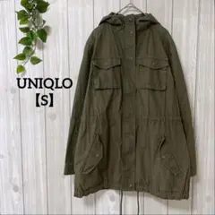 a969＊UNIQLOモッズコート　カーキ【S】カジュアル　お洒落