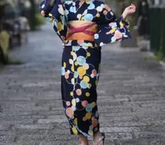 カラフル水玉模様 浴衣 単品