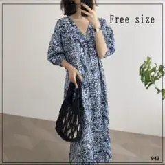 花柄 小花柄 ワンピース 南国 リゾート 旅行 半袖 かわいい 943