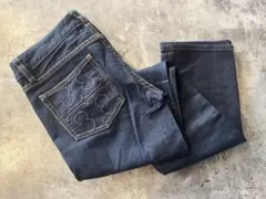 ブルーデニムスリムフィットパンツ