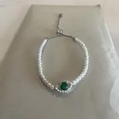 SWAROVSKI スワロフスキー パール ネックレス グリーン