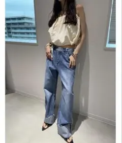 AIC.★ビンテージウォッシュワイドフィットデニムパンツ✮