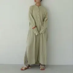 TODAYFUL(トゥデイフル)ストライプロングシャツワンピース　38