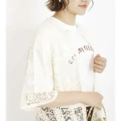 最終お値下げ　Samansa Mos2 / lace shirtのサムネイル