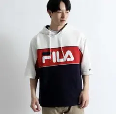 【FILA ★ WEGO】 FILA切替プルパーカー　フード付きパーカー