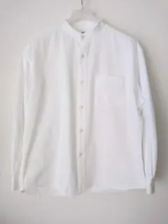 〇 UNIQLO/ユニクロ　デニムオーバーサイズスタンドカラーシャツ　ホワイト