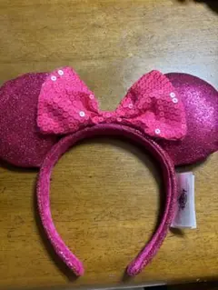 ディズニー ピンク スパンコール カチューシャ
