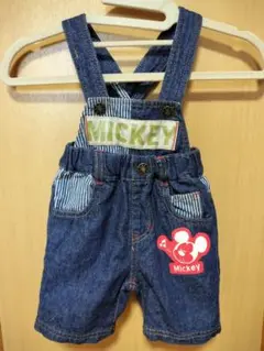 《美品・1回着用》ディズニー Mickey デニムサロペット 80cm
