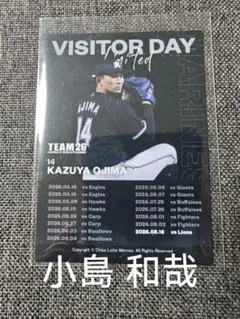 千葉ロッテ マリーンズ 14 小島和哉 ビジター カード