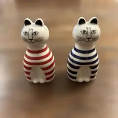 LisaLason リサ・ラーソン塩コショウ入れ 猫　陶器