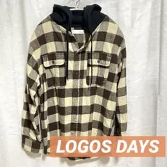 Ꙭӭ❤✨ LOGOS｜パーカー付ネルシャツ｜ロゴス｜ジャケット｜Mサイズ
