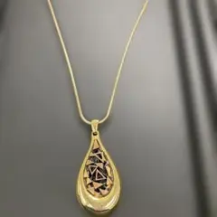 ゴールドメッキ水滴型ペンダントネックレス