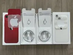【iPhone 13】　空箱　White&red