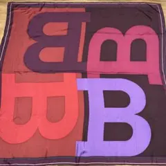 BALLY シルク スカーフ 大きなBロゴ