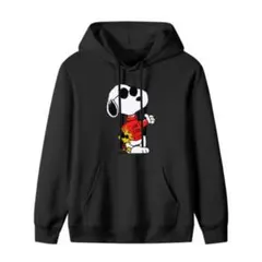 tyn様専用新品 スヌーピー ブラック パーカー男女兼用S