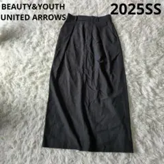 BEAUTY&YOUTH 2025SS レーヨンブレンドタックスカート　ブラック