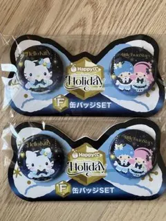 ハローキティ・キキララ缶バッジセット