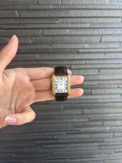 新品電池・稼動品】70s セイコー タンク 腕時計 ゴールド ローマン