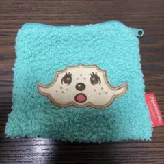 モンチッチ　もこもこスクエアポーチカラフルバージョン【グリーン】