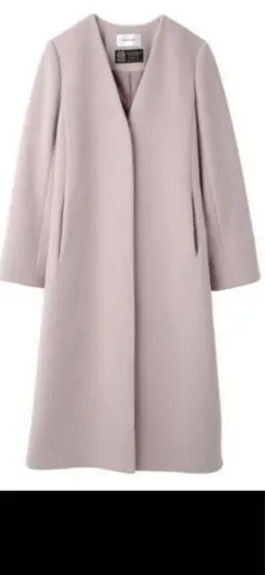 ノーカラー コート