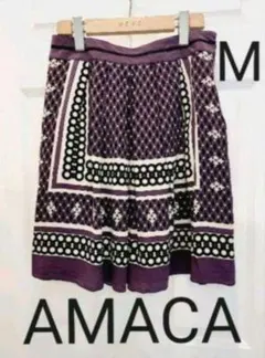 AMACA アマカ　フレアスカート パープル　Mのサムネイル