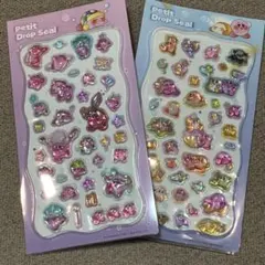 星のカービィ プチドロップシール 2枚　カービー　セット　立体　ステッカー　新品