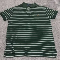 POLO ラルフローレン Tシャツ ポロシャツ グリーン ストライプワンポイント