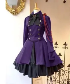 軍服ワンピース Mサイズ パープル