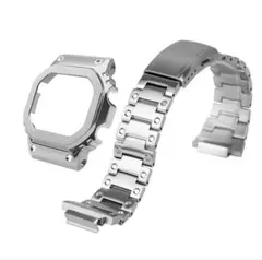Gショック 互換品 dw-5600 新品未使用 シルバー メタル ベゼル ベルト
