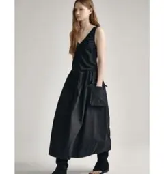 Fano Studios ノースリーブ ギャザー ワンピース